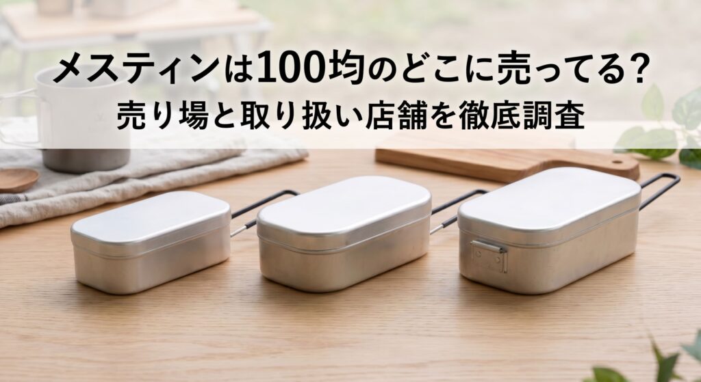 100均や楽天で購入できるメスティンを自宅で比較している画像