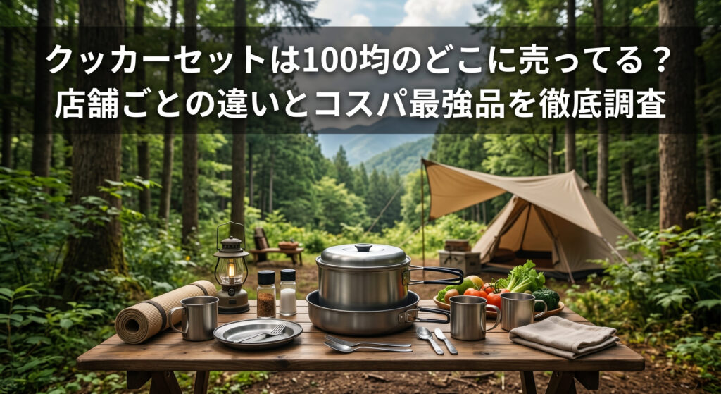 100均で購入できるクッカーセットを使ってキャンプ場で料理